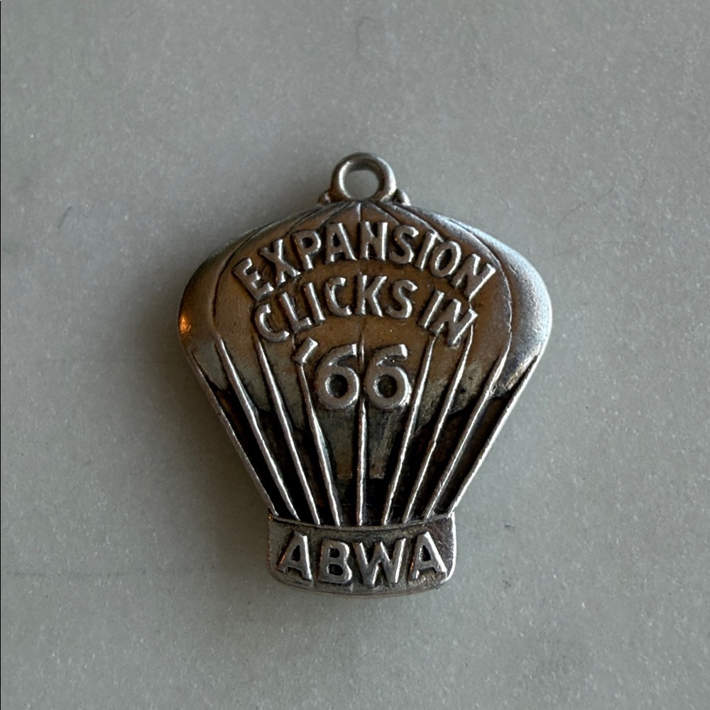 ABWA Hot Air Balloon Vintage Sterling Silver Charm